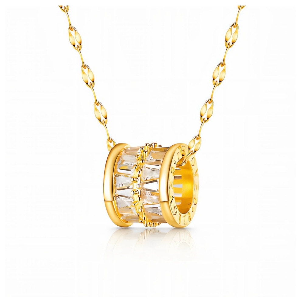 NECKLACE, 18K GOLD PLATED STEEL Waterproof and hypoallergenic